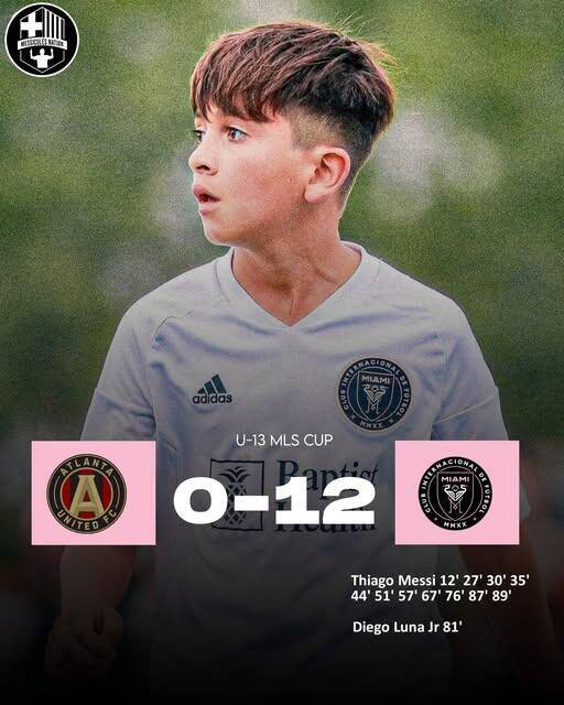  假新聞！梅西兒子U13比賽單場1人轟11球，多家媒體報道后刪除新聞