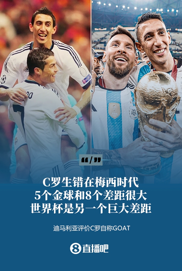  C羅自稱GOAT？迪馬利亞：他生錯在梅西時代，5金球和8個差距很大