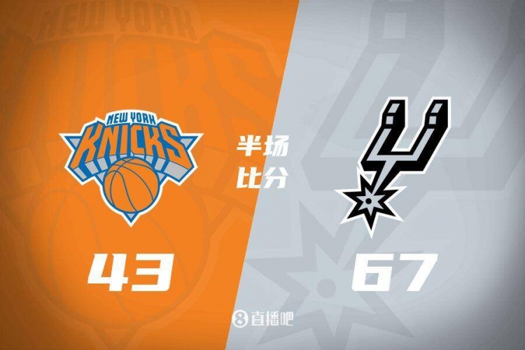  花了？馬刺半場(chǎng)4人得分上雙67-43領(lǐng)先尼克斯24分 唐斯19分