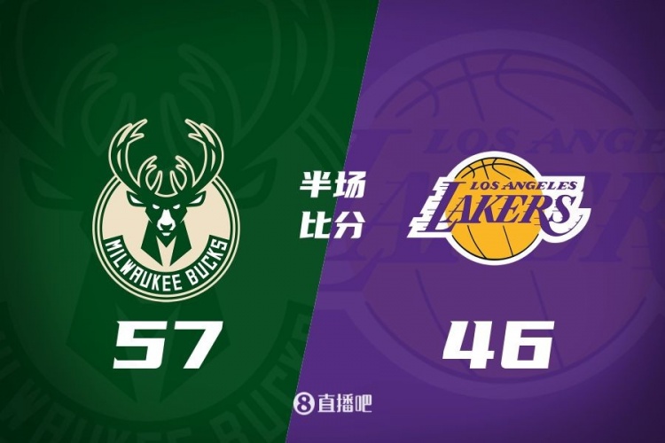  讓一套首發(fā)！布朗尼8分全隊最高 字母13+3 湖人半場落后雄鹿11分