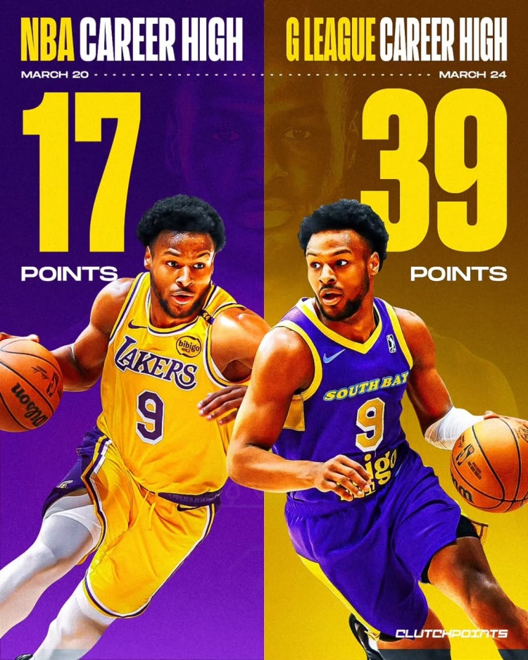  在進(jìn)步！布朗尼一周內(nèi)先后創(chuàng)下個(gè)人NBA和G聯(lián)盟單場(chǎng)得分新紀(jì)錄