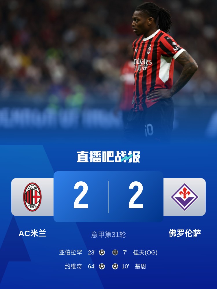  孔塞桑上任后米蘭有13場比賽先丟球落后，最終戰(zhàn)績?yōu)?勝1平6負